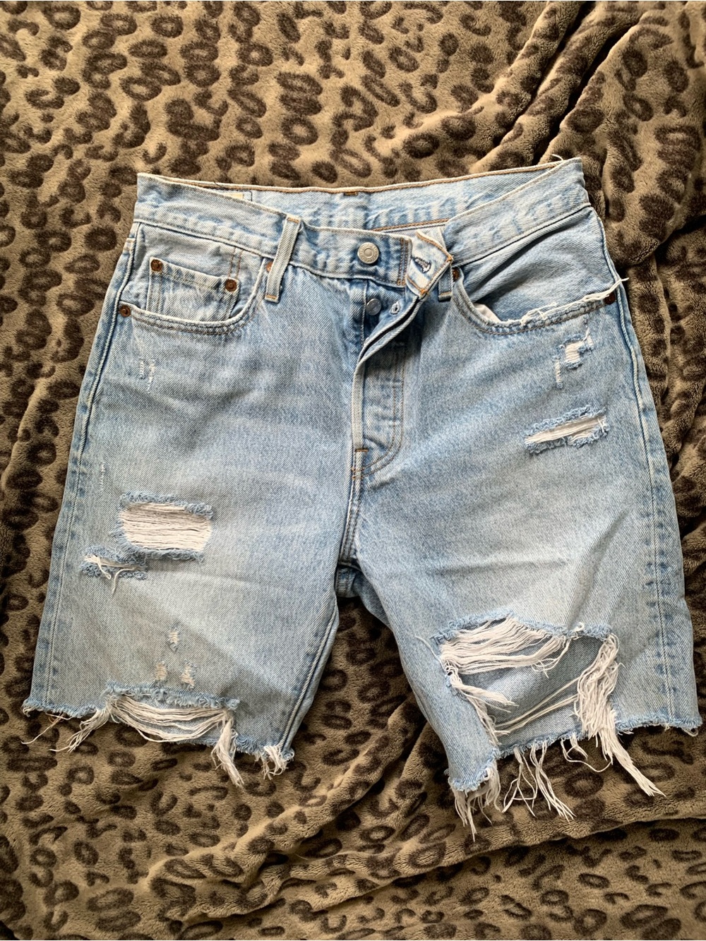 Reworked Cut Off Denim Levi’s Shorts